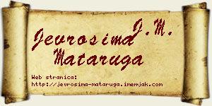 Jevrosima Mataruga vizit kartica